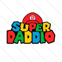 Super Daddio Svg, Fathers Day Svg, Daddio Svg, Super Daddy Svg, Daddy Svg, Mario Svg, Super Mario Svg, Super Dad Svg
