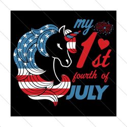 My 1st Fourth Of July Unicorn Svg