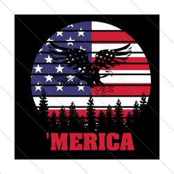 Merica Eagle Usa Flag Svg, Independence Svg, Merica Svg, American Eagle Svg, Usa Eagle Svg, Eagle American Flag