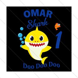 Omar Shark 1st Birthday Svg, Birthday Svg, Baby Shark Svg, Birthday Shark Svg, 1st Birthday Shark, Kids Birthday Svg