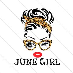 June Girl Svg, Birthday Svg, Birthday Girl Svg, Girl Svg, Born In June Svg, June Svg, Leopard Girl Svg, Leopard Headband
