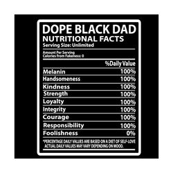 Dope Black Dad Nutritional Facts Svg, Fathers Day Svg, Dope Dad Svg, Dope Black Dad Svg, Black Dad Svg, Melanin Dad svg,