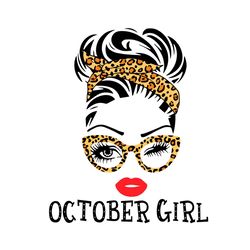 October Girl Svg, Birthday Svg, Birthday Girl Svg, Girl Svg, Born In October Svg, October Svg, Girl Birthday Svg, White