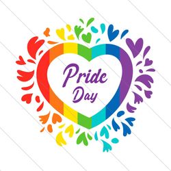 Pride Day Rainbow Heart Svg