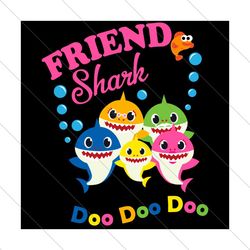 Baby Shark And Friends Svg, Trending Svg, Friend Shark Svg, Baby Shark Svg, Shark And Friend Svg, Baby Sharks Friend, Fr