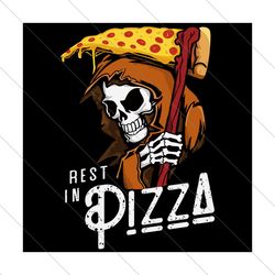 Rest In Pizza Grim Reaper, Trending Svg, Grim Reaper Svg, Reaper Svg, Rest In Pizza, SVG File