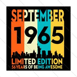 September 1965 56 Years Of Being Awesome Svg