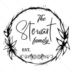 Custom Family Name Monogram Svg File Products