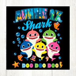 Auntie 2x Shark Svg