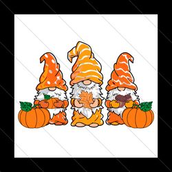 Fall Pumpkin Gnomies Svg