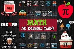 30 Designs Math Bundle Svg, Math Svg, Math Lover, Math Nerd Svg