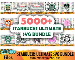 5000 Starbucks Wrap Bundle Svg, Starbucks Svg, Starbucks Template