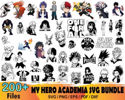 200 Files My Hero Academia Svg Bundle, Academia Svg, Anime Svg