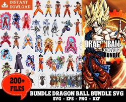 200 Files Anime Dragon Ball Z Svg Bundle, Son Goku Svg, Anime Svg
