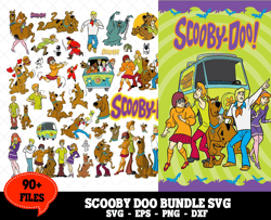 90 Files Scooby Doo Bundle Svg, Cartoon Svg, Scooby Doo Svg
