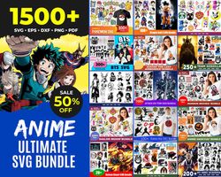 1500 Anime Ultimate Svg Bundle, Demon Slayer Svg, Pokemon