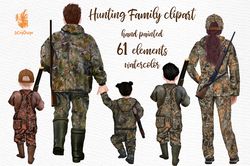 Hunting Family Clipart Png, Hunting Clipart, Family Hunting