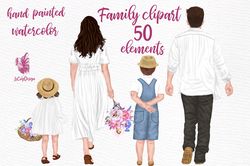 Hand Painted Family Clipart Png, Family Clipart, Family Figures