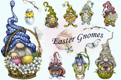 Easter Gnomes Png Clipart, Easter Png, Easter Watercolor