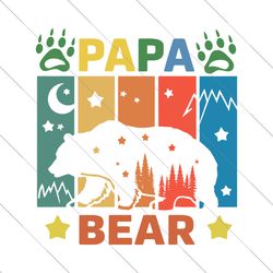 Papa Bear Svg, Retro Father's Day svg, Dad Life svg