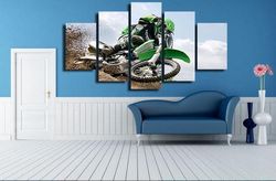 Motocross Racing  Sport 5 Panel Canvas Art Wall Decor