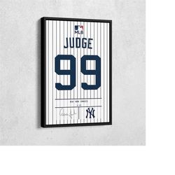 Aaron Judge Jersey Art New York Yankees MLB Wall Art Home Decor Hand Made Framed Poster Canvas Print