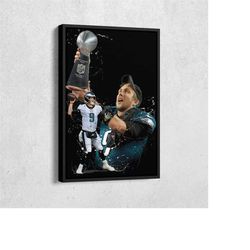 Nick Foles Poster Philadelphia Eagles NFL Artwork Framed Poster Wall Art Canvas Print Home Decor