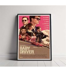 Baby Driver Movie Poster, High Quality Canvas Poster