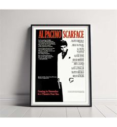 Scarface Movie Poster, High Quality Canvas Poster Printing,