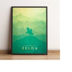 The Legend of Zelda Poster, Hyrule Print, Tears of the Kingdom Wall Art, Best Gift for Gamers, Rolled Canvas