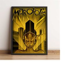 Metropolis Poster, Brigitte Helm Wall Art, Alfred Abel Movie Print, Best Gift for Movie Fans, Rolled Canvas