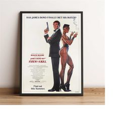 James Bond Poster, Daniel Craig Wall Art, Javier Bardem Movie Print, Best Gift for Movie Fans, Rolled Canvas