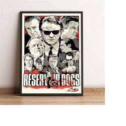 Reservoir Dogs Poster, Harvey Keitel Wall Art, Quentin Tarantino Movie Print, Best Gift for Movie Fans, Rolled Canvas