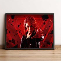 Control Game Poster, Jesse Faden Wall Art, Game Print, Best Gift for Gamers, Rolled Canvas