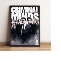 Criminal Minds Poster, Matthew Gray Gubler Wall Art, Shemar Moore Tv Show Print, Best Gift for Tv Series Fans, Rolled Ca