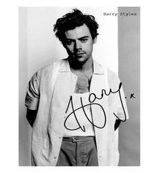 Harry Styles Poster Wal lArt - Black and