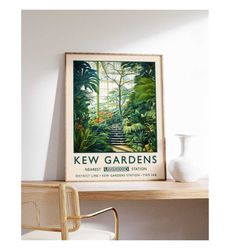 Kew Gardens Print, London Poster, Botanical Gardens Print,