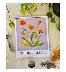 PRE-ORDER 2024 Herbal Allies Monthly Wall Calendar -