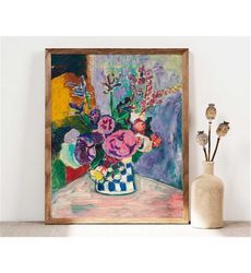 Henri Matisse Print, Flowers Wall art, Botanical Print,