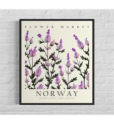 Norway National Flower, Norway Flower Market Art Print,