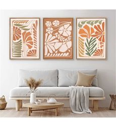 Framed Canvas Wall Art Set Colorful Abstract Floral