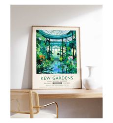 Kew Gardens Print, London Print, Botanical Gardens Print,