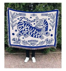 Botanic Tiger Tapestry By Asis Percales Art Blanket