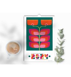 2024 Wall Calendar Illustrated Art Print Botanical Wall