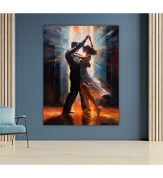 Romantic Dance Canvas Art, Ballet Wall Decor, Dancer