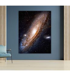 andromeda canvas wall art, galaxy print, space decor,