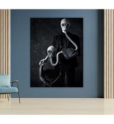 Love Canvas Tied Gas Mask Wall Art, Unique