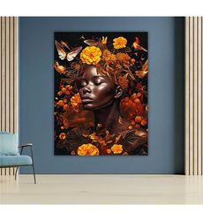 Ethnic Women and Creatures Canvas Art, Tribal Wall