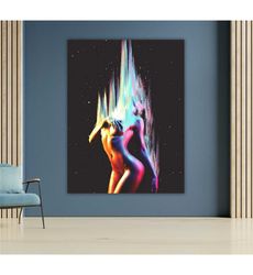 Trance Woman Canvas Print, Abstract Wall Art, Psychedelic
