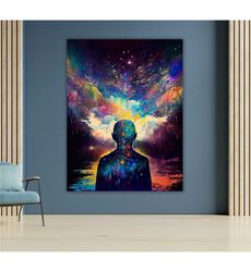 Neon Nightscape Canvas - Abstract Art Painting, Vibrant